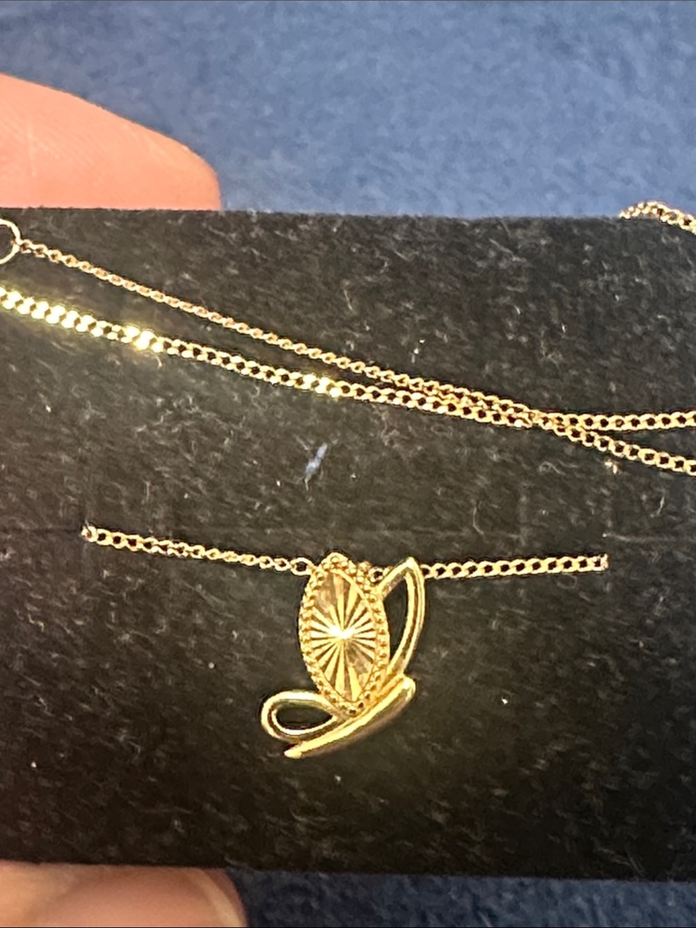 Gold Butterfly Motif Pendant Necklace - Women Jewelry